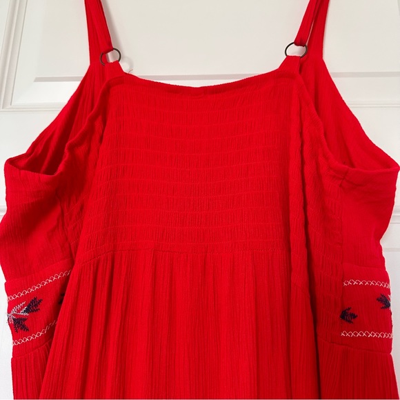 EUC Xhilaration Red Embroidered Boho Midi Dress [Size: 2X] - Picture 8 of 12